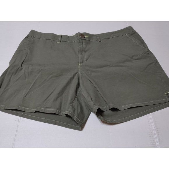 Izod Women Stretch Waist Shorts Olive Green Waist 22 in - Picture 4 of 9